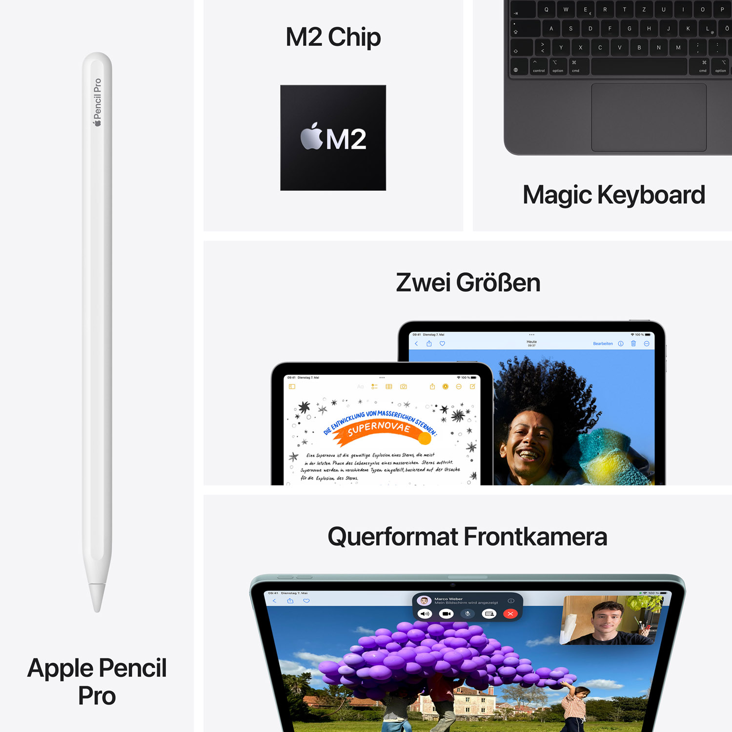 Apple iPad Air 13 Wi-Fi + Cellular 128 GB Polarstern 2024
