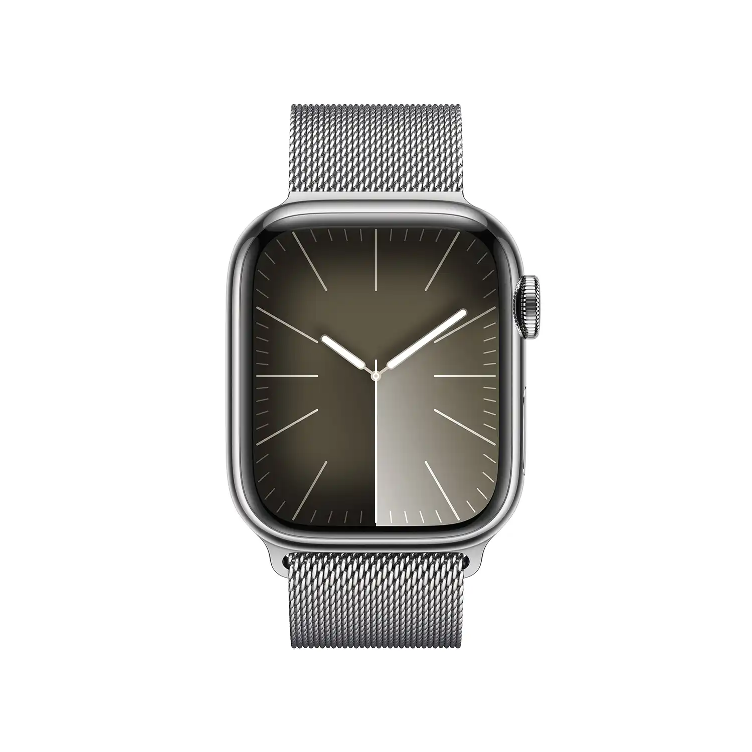 AppleWatch S9 Edelstahl Cellular 45mm Silber (milanaise silber)