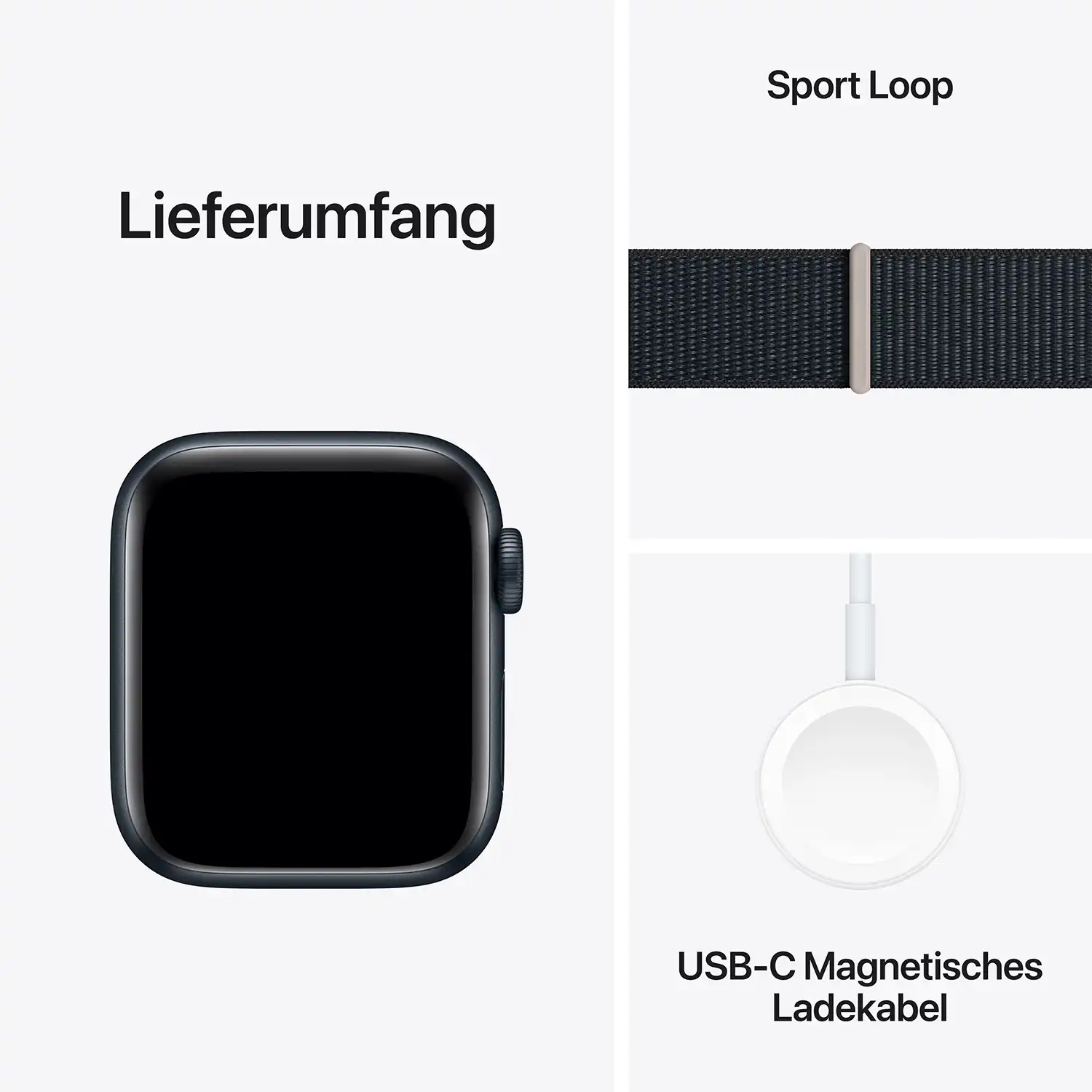 AppleWatch SE Aluminium 44mm Mitternacht (Sport Loop mitternacht) - 2023